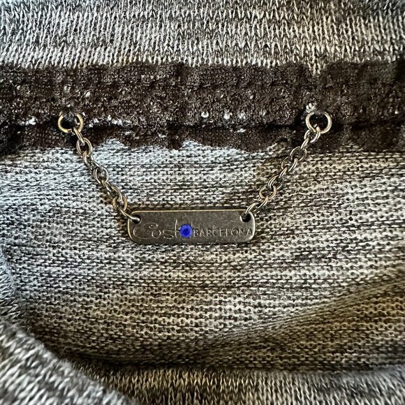 Custo Barcelona Turtleneck Sequin Dress Small Gray Black Orange - Picture 6 of 6